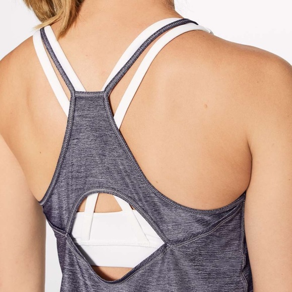 Lululemon Fast As Light Singlet Heathered Midnight Purple Size 6 - Picture 2 of 7